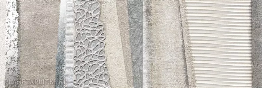 Плитка Ibero декор 75x25 Materika Dec. Ellipsis Grey mix матовая