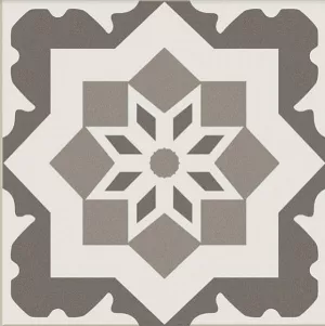 Плитка Декоративный элемент Ceramica Ribesalbes Antigua Decor Gris (16 видов паттерна) 20x20 PT01951