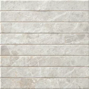 Плитка La Platera 35x35 декор Brick Capri White матовая светло-серый