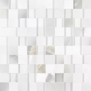 Плитка Rex Ceramiche 30x30 мозаика ALABASTRI MADREPERLA MOSAICO 3D LAP 3X3 RET полированная