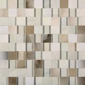 Плитка Rex Ceramiche 30x30 мозаика ALABASTRI BAMBOO MOSAICO 3D LAP 3X3 RET полированная