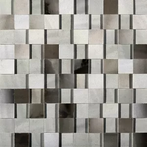 Плитка Rex Ceramiche 30x30 мозаика ALABASTRI FUME' MOSAICO 3D LAP 3X3 RET полированная