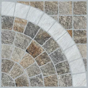 Плитка Керамогранит Rondine Emilia Multicolor Arco Bianco 10mm 60.5x60.5 J88233