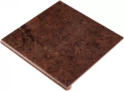 Плитка Ступень фронтальная Exagres 33x33 Metalica Peldano Fior. Cherry матовая