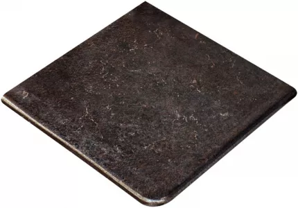 Плитка Ступень угловая Exagres 33.5x33 Metalica Cartabon Fior. Basalt матовая