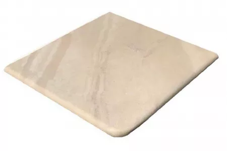 Плитка Ступень угловая Gres de Aragon 33x33 Tibet Anti Slip Round. Beige матовая