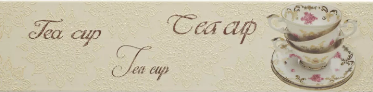 Плитка Monopole декор Veronika Crema Tea Cup Veronica 40x10