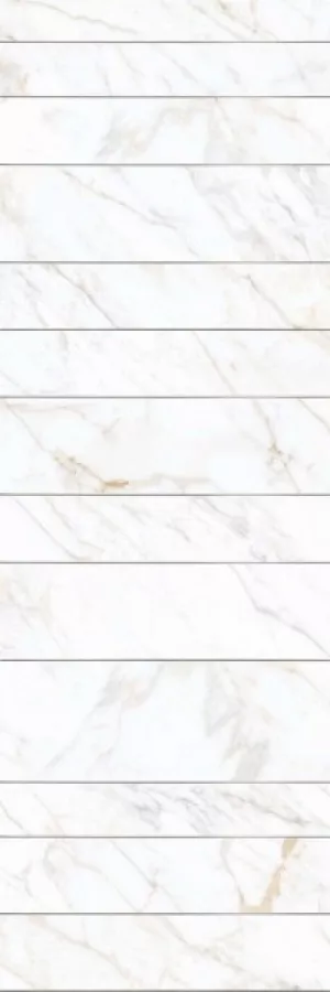 Плитка керамогранит Marazzi Magnifica Декор Calacatta Gold Mosaico Strip Ins.Metallo M8FN 180x60 матовая