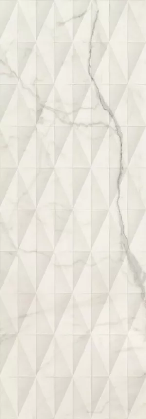 Плитка Marazzi Allmarble Wall Statuario Struttura Pave Satin 3D Rett. M6TD 120x40 матовая