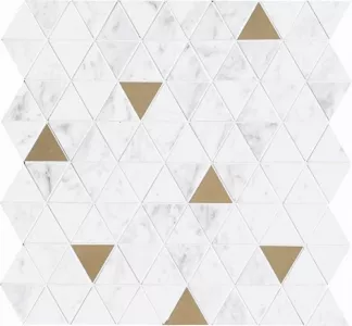 Плитка мозаика Marazzi Allmarble Wall Altissimo Sat.Mosaico Tria M8H0 43x40 матовая