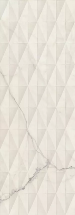 Плитка Marazzi Allmarble Wall Statuario Struttura Pave Lux 3D M73S 120x40 глянцевая