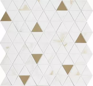 Плитка мозаика Marazzi Allmarble Wall Golden White Sat.Mosaico Tria M8H1 43x40 матовая