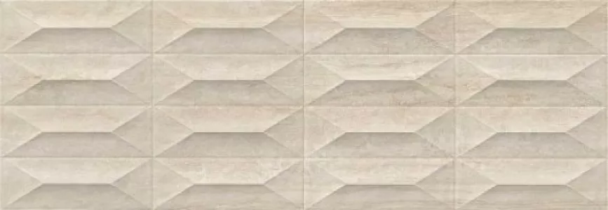 Плитка Marazzi Marbleplay Travertino Struttura Gem 3D Rett. M4PG 90x30 глянцевая