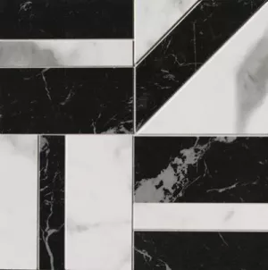 Плитка Fap Ceramiche керамогранит 30x30 ROMA G CARRARA NERO ELEGANTE DECO MOSAICO fQKC fqkc