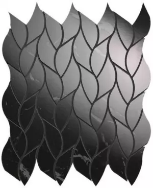 Плитка Fap Ceramiche 31x26 ROMA GOLD NERO ELEGANTE LEAVES MOSAICO fQMS fqms глянцевая