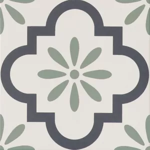 Плитка Ceramiche Grazia керамогранит 20x20 Shades Of Art Giralda Charcoal-Jade GIRAP54