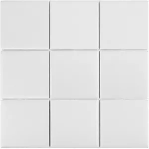 Плитка Starmosaic 30x30 керамическая мозаика 10Х10 См White Matt матовая