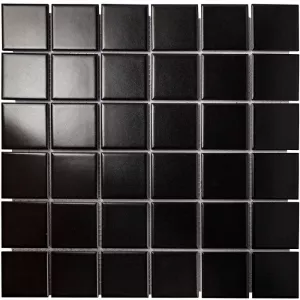 Плитка Starmosaic 31x31 керамическая мозаика 5Х5 См Black Matt матовая