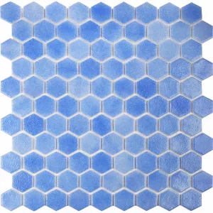 Плитка Vidrepur 32x31 стеклянная мозаика Hexagon Colors 110 глянцевая