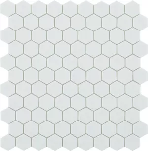 Плитка Vidrepur 32x31 стеклянная мозаика Hexagon Nordic № 910 матовая