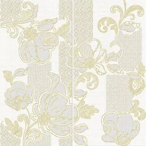 Плитка Азори 63x63 Illusio панно BEIGE PATTERN из 2 частей 3 комплекта матовая