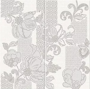 Плитка Азори 63x63 Illusio панно GREY PATTERN из 2 частей 3 комплекта матовая