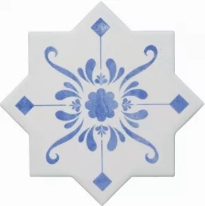 Плитка Cevica Becolors Star Dec. Stencil Electric Blue 13x13