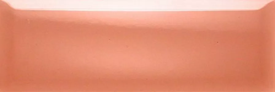 Плитка Dar Ceramica кабанчик 30x10 Biselado Coral Brillo гладкая глянцевая розовый