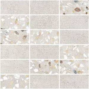 Плитка мозаика Vitra Terrazzo X Beton Микс Светлый Лаппато Ректификат K9498928LPR1VTE0 32x28 лаппатированная