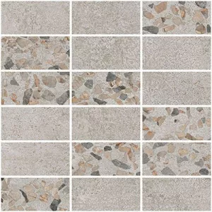 Плитка мозаика Vitra Terrazzo X Beton Микс Темный Лаппато Ректификат K9498938LPR1VTE0 32x28 лаппатированная